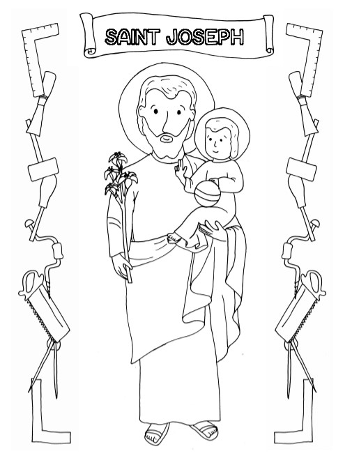 St. Joseph Coloring Page – St. Joseph, Our Guide